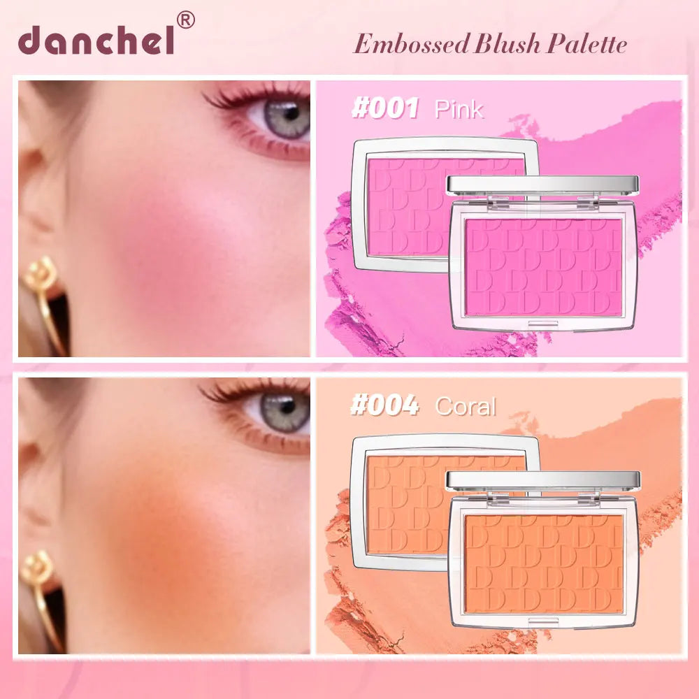 Tidesmit matte natural peach cheek tint blush palette for face contouring showing detailed texture and pigment