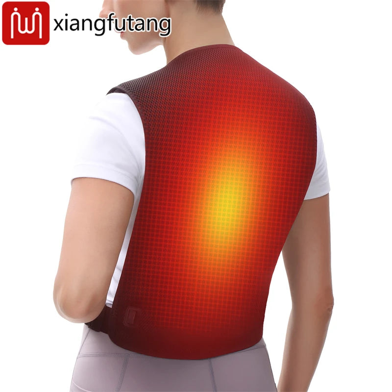 Electric Heated Back Pad: Deep Tissue Heat Therapy - 3-Level Relief Massage Cushion Tidesmit