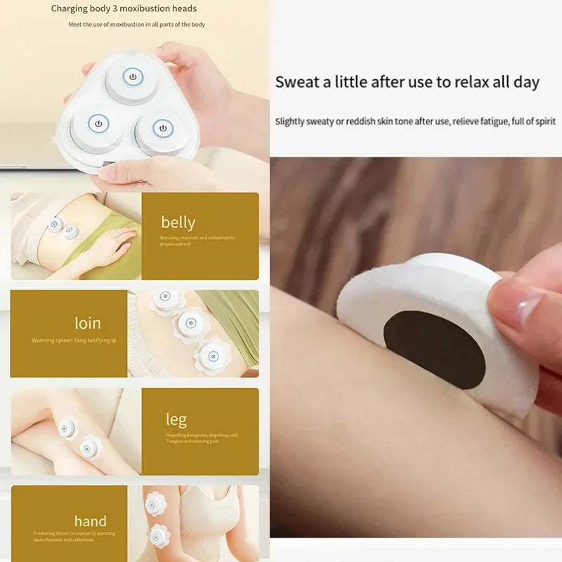 Moxibustion Heat Therapy Device - Smoke-Free Deep Tissue Muscle Recovery Fascia Gun Tidesmit