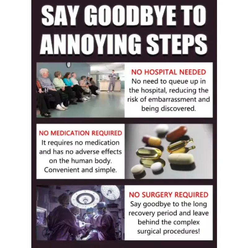 Safe, at-home weight loss supplement capsules shown in a comparison graphic against surgery and hospital visits.
