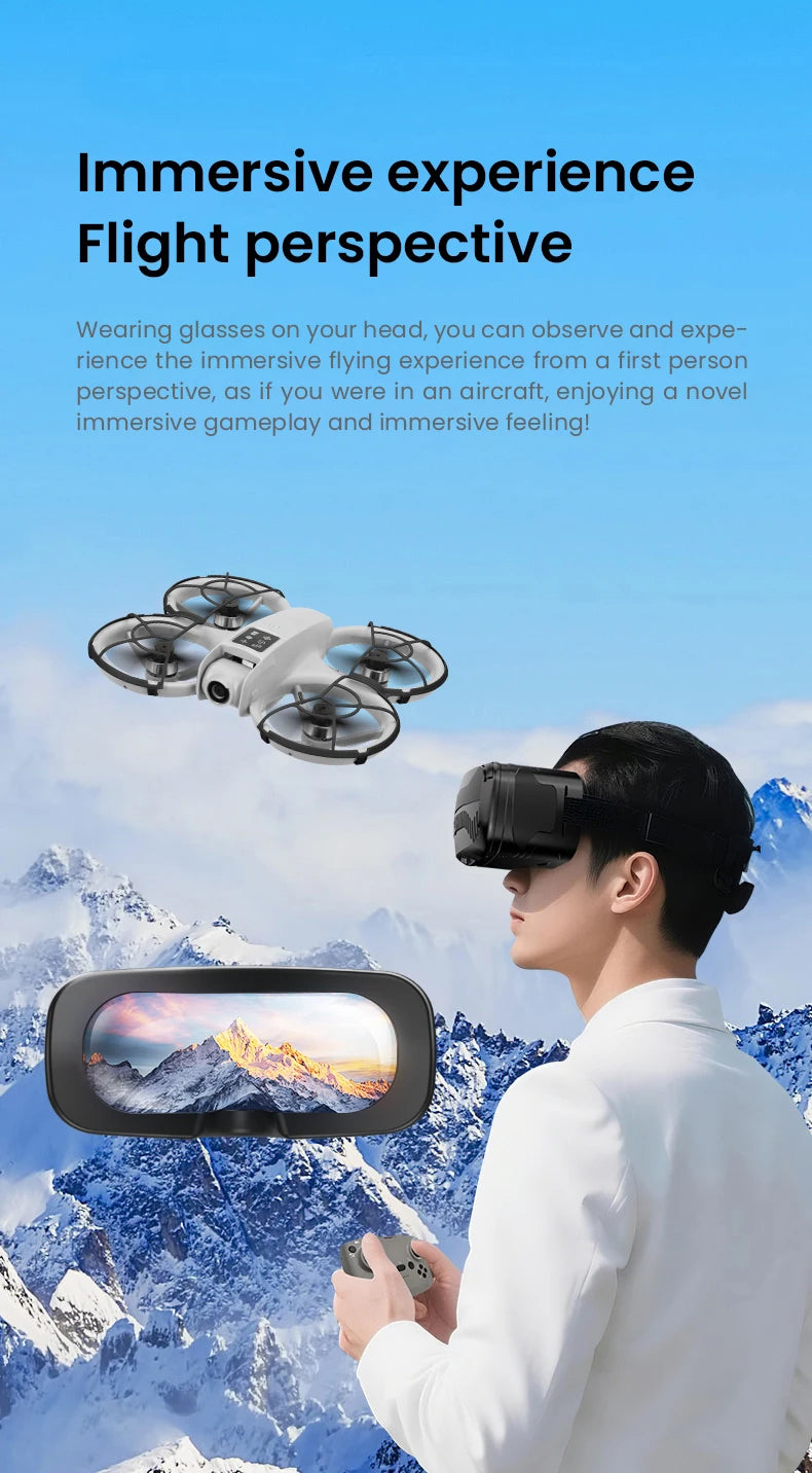 Foldable Camera Drone with HD FPV and Obstacle Avoidance - Gray Tidesmit
