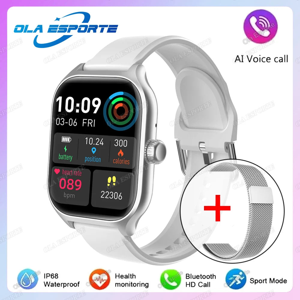 Smart Watch For Android IOS Watches 2.01inch HD Display BT Call Message Alert Music Sports Mode Smartwatch Men Women Gift HW12