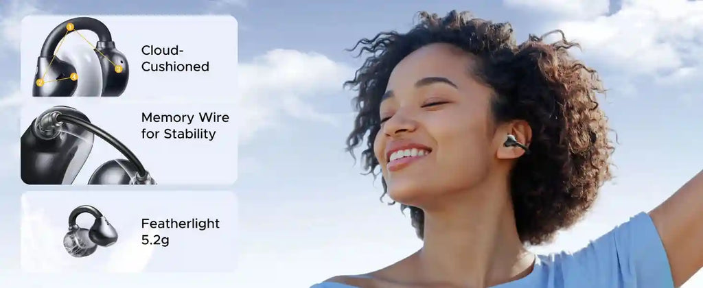 Wireless Headphones with 30H Playtime and 4 Mic Hands-Free Calls Tidesmit