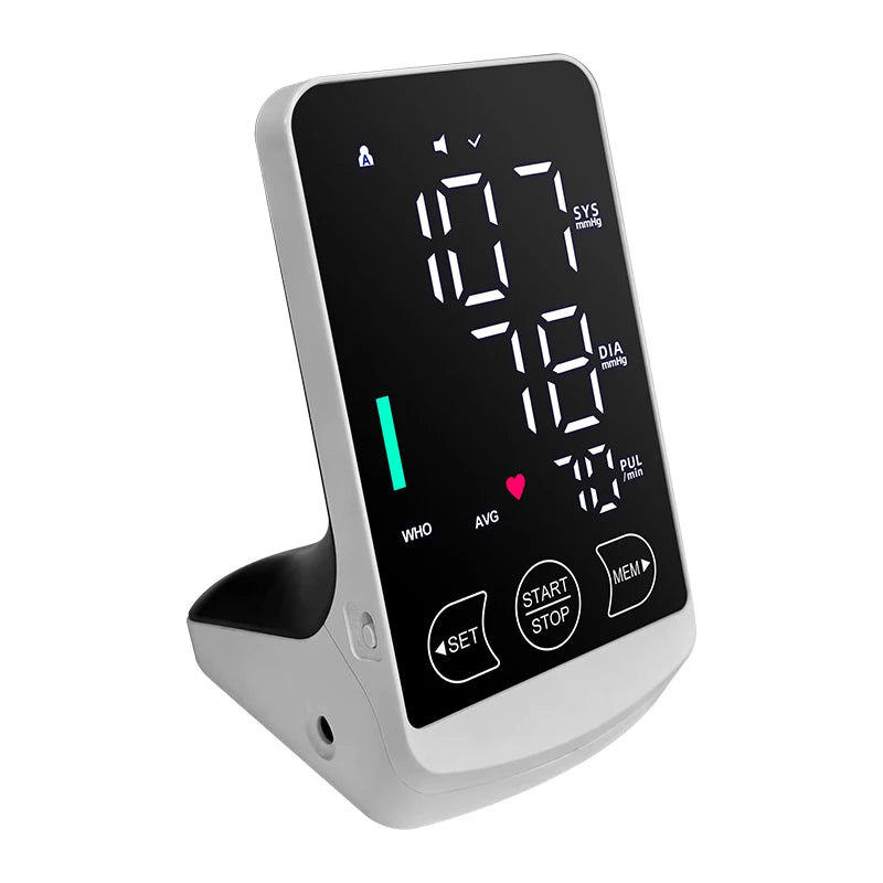 English/Spanish Voice Large Display Screen Rechargeable Automatic Tonometer Arm Blood Pressure Monitor Digital Tensiometer