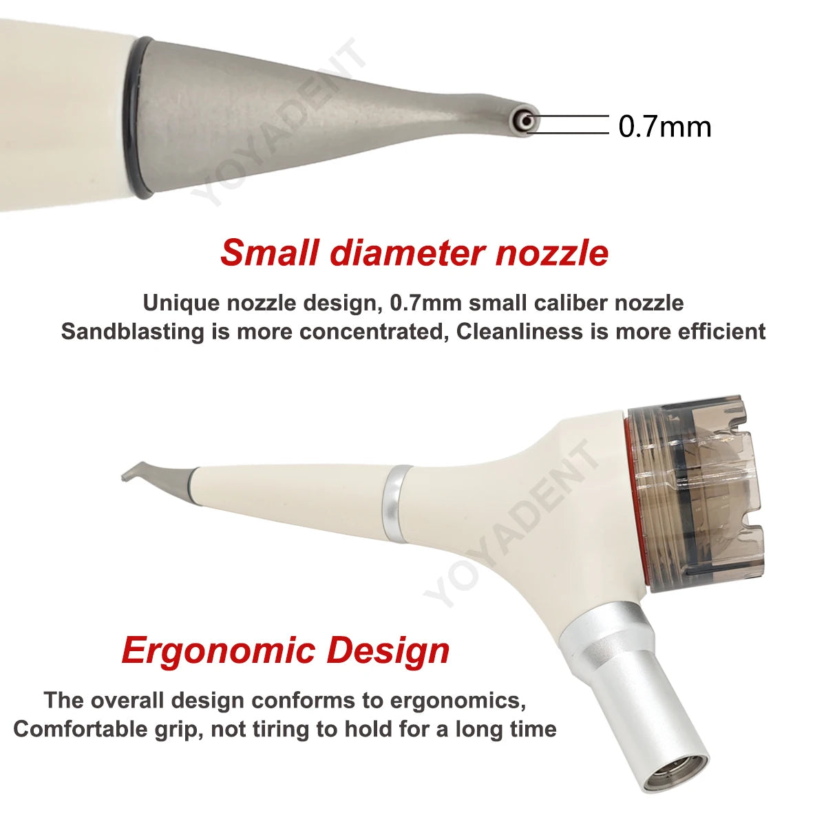 Dental Air Prophy Polisher Handpiece - Precision Cleaning AP40 Model Fascia Gun Tidesmit