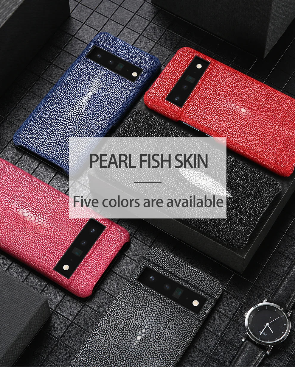 Google Pixel 9 Pro Stingray Leather Case - Slim Shock-Absorbing Cover Tidesmit