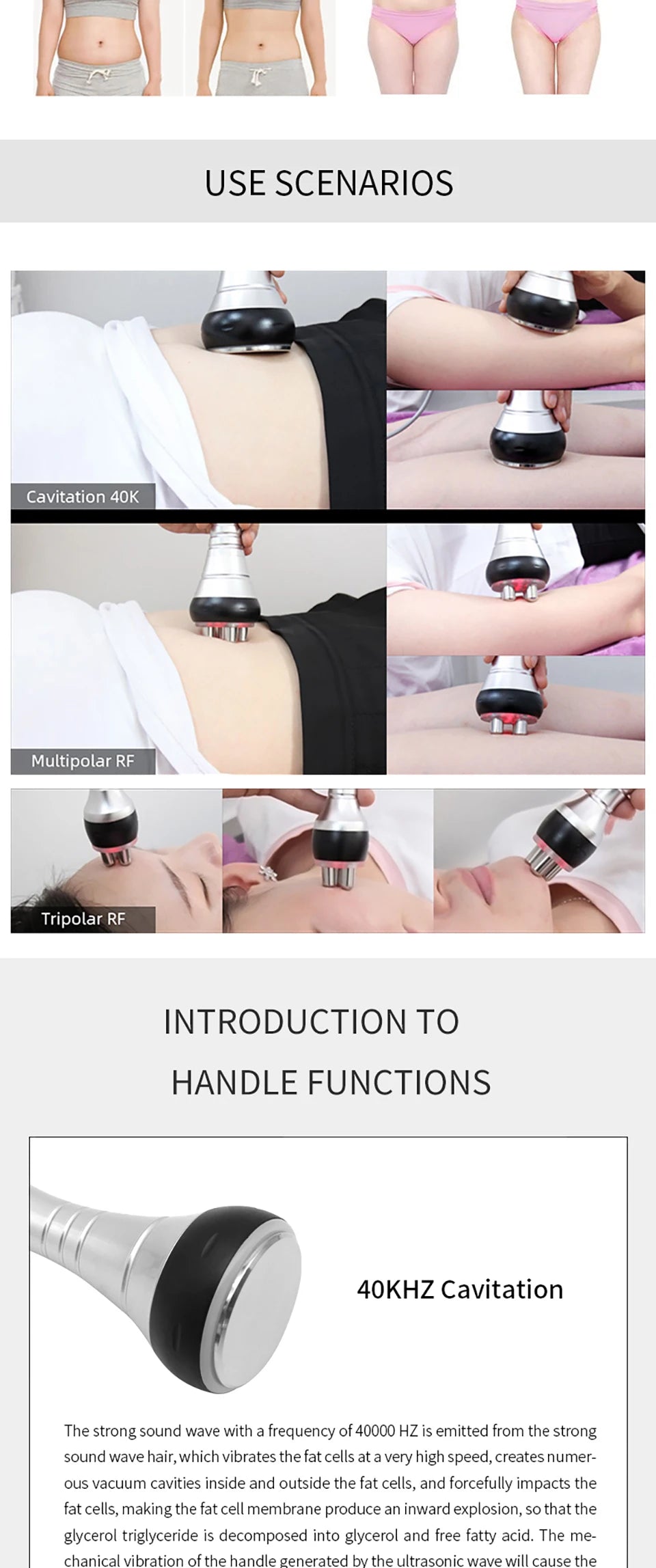 Ultrasonic Cavitation Machine for Body Shaping and Skin Tightening Body Shaping Massage Equipment Tidesmit