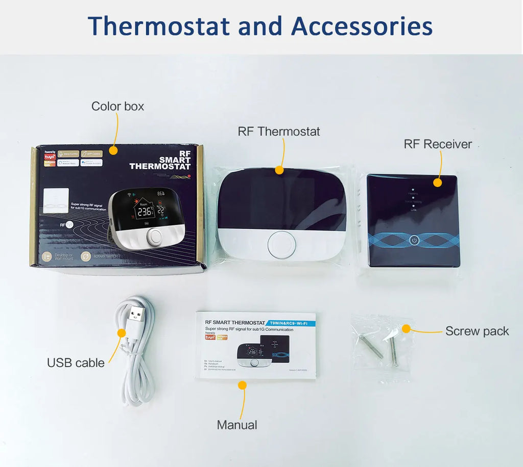 WiFi Smart Thermostat for Gas Boiler | App-Controlled Wireless Heating Tidesmit