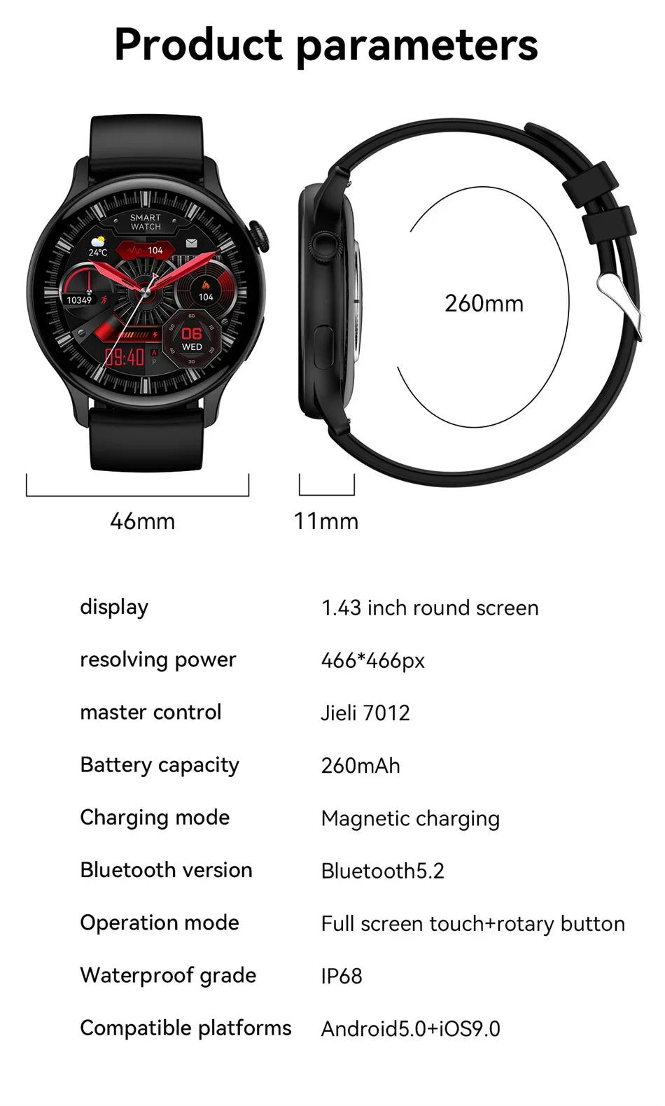 2025 AMOLED Smart Watch Ladies Screen Always Show Time 466*466 HD Health Tracker Voice Calling Smartwatch Women