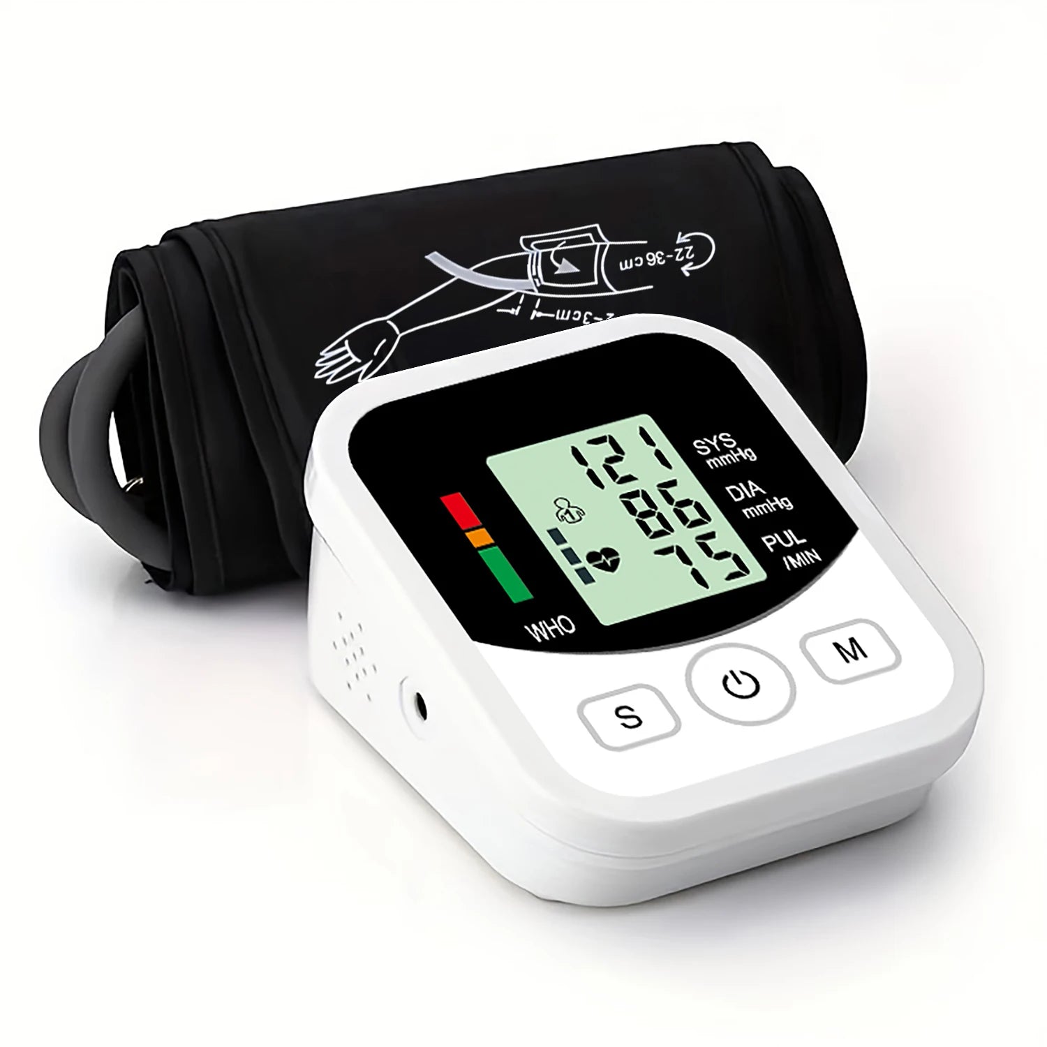 Medical Pulse BP Monitor Digitlal Tonometer Heart Rate Health Armband Automatic Blood Pressure Meter