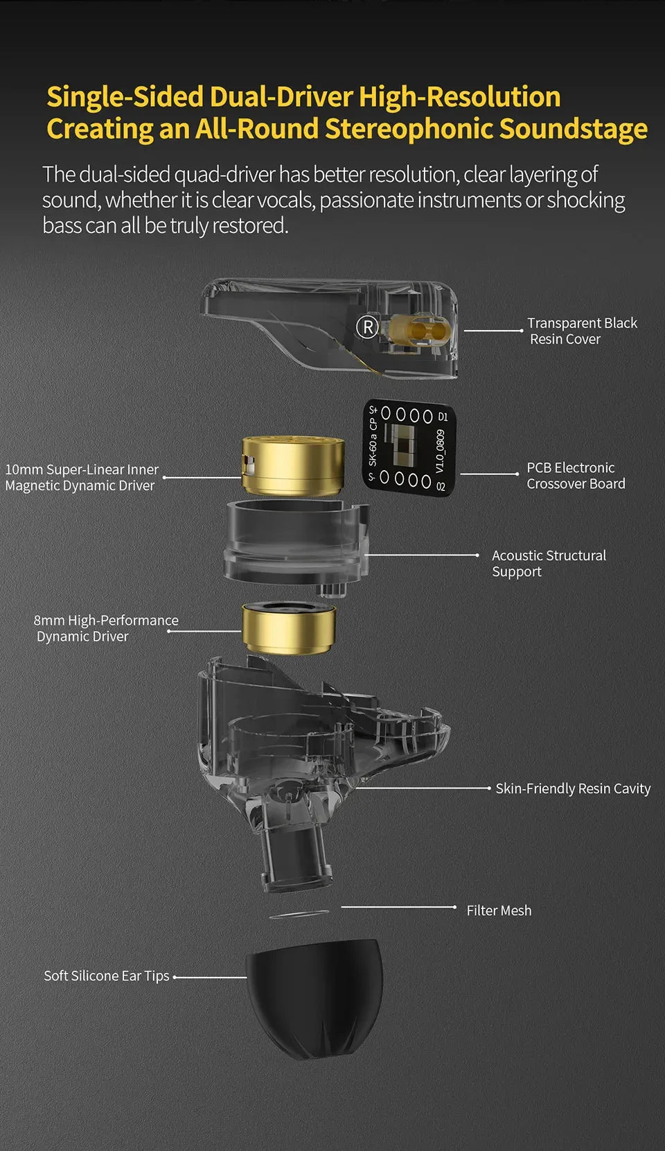 Noise-Cancelling Bass In-Ear Sports Headphones by Tidesmit Tidesmit