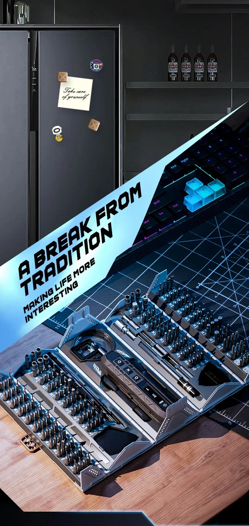 180 in 1 Precision Electric Screwdriver Set for Drone & Tech Repair Tidesmit