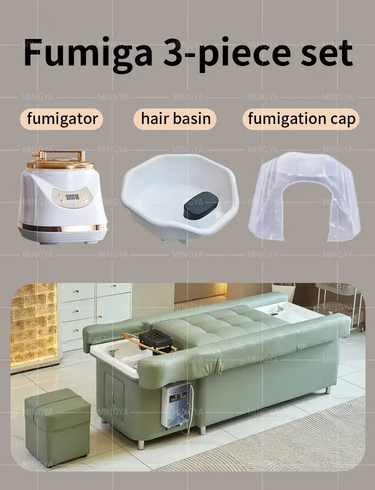 Electric Shampoo Bed for Head Therapy | Adjustable Salon Sofa | Tidesmit Massage Chairs Tidesmit