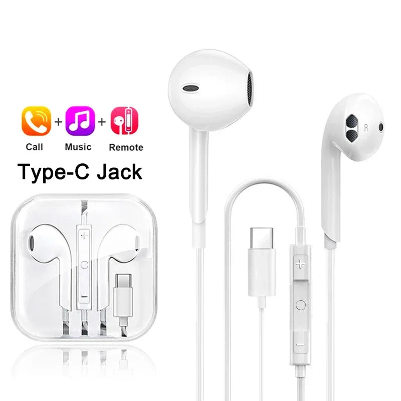 USB C Wired Earbuds with Microphone for Android Phones by Tidesmit For Type C Tidesmit