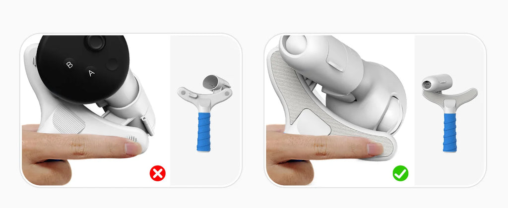 Meta Quest 3 Table Tennis Paddle Grip Handle Adapter - Ergonomic Design Tidesmit