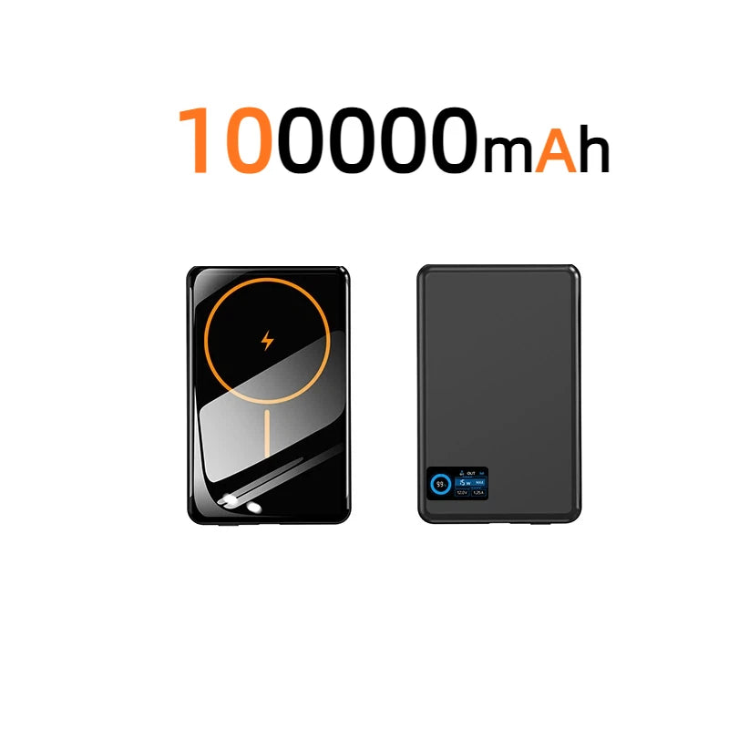 Tidesmit 50000mAh Magnetic Power Bank: Fast Charging Portable Charger Black 100000mAh Tidesmit