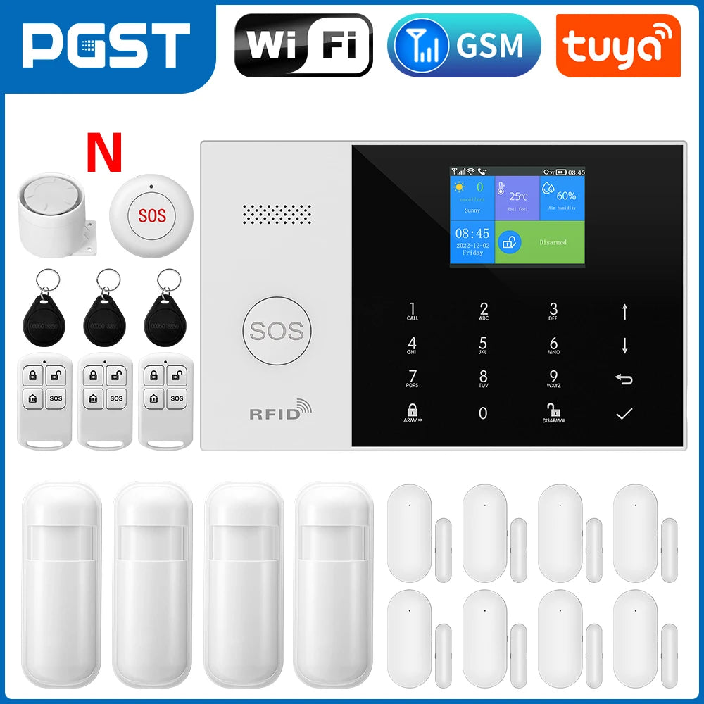 Wifi GSM Home Security Alarm System with Alexa and App Control GSM 2G Kit E EU Plug spain Tidesmit
