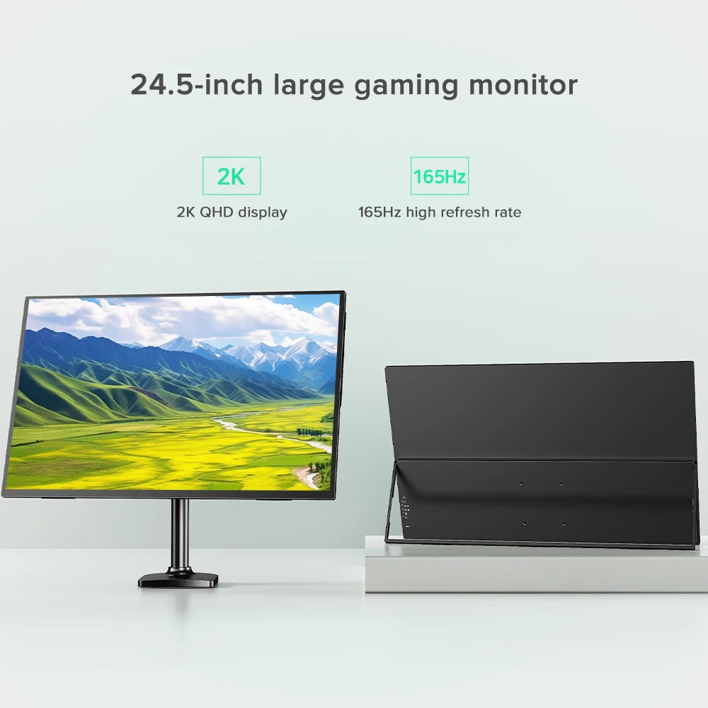UPERFECT UMax 24 2K Desktop Monitor 24.5" 165Hz Wall Mounted IPS Display 2560x1440 HDR Freesync Gaming PC Laptop Extended Screen