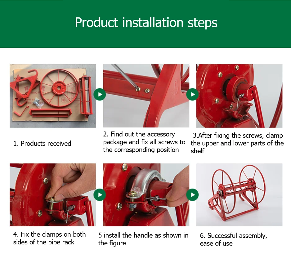 Agricultural Hose Reel / High Pressure Pesticide Sprayer Hose Winding Cart Garden Tools