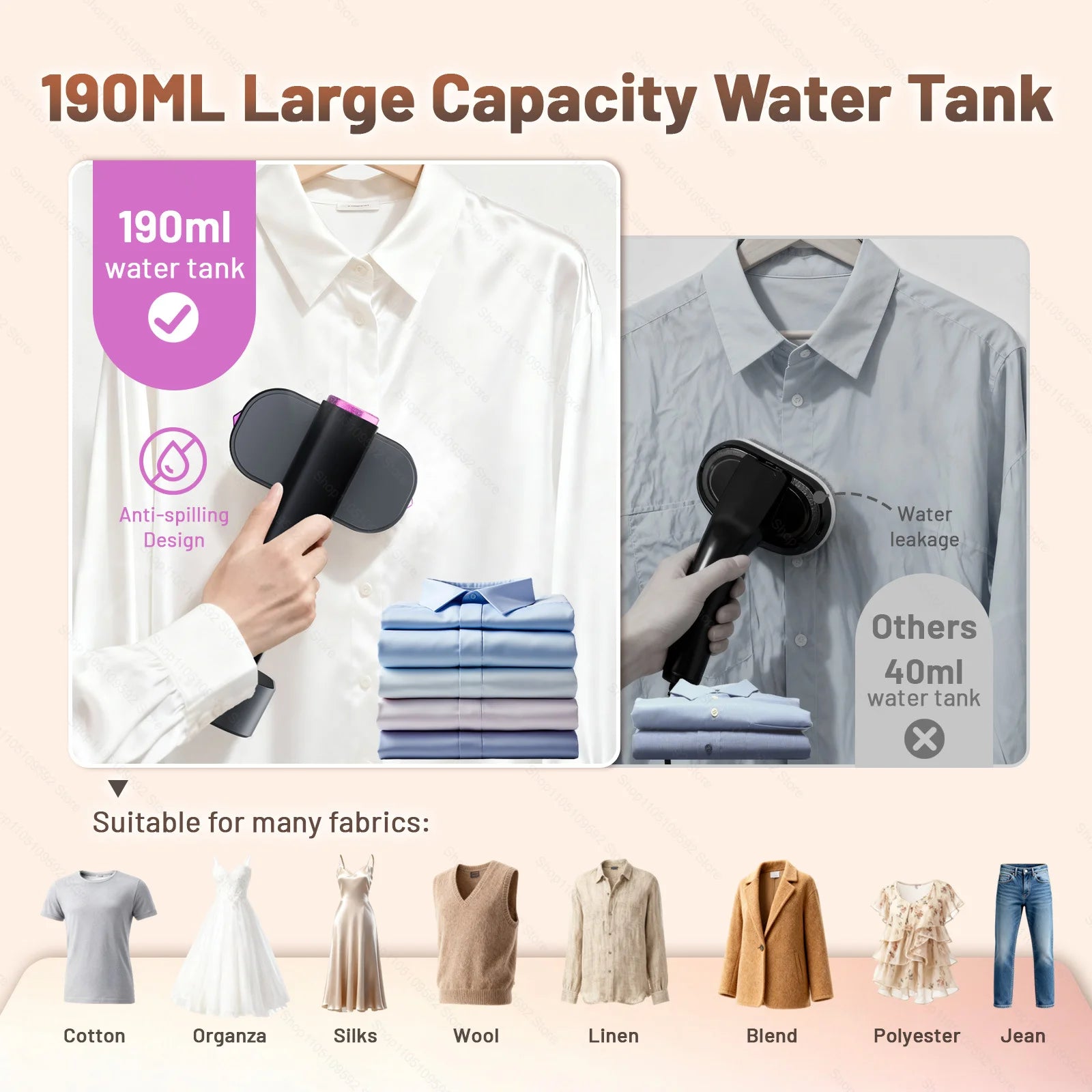 Tidesmit portable mini handheld garment steamer featuring compact design and fast heating for travel ironing 9