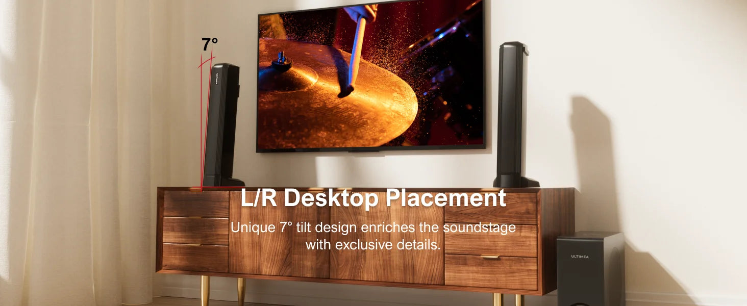 4.1 Channel Soundbar with Subwoofer - 200W Detachable Home Theater Tidesmit