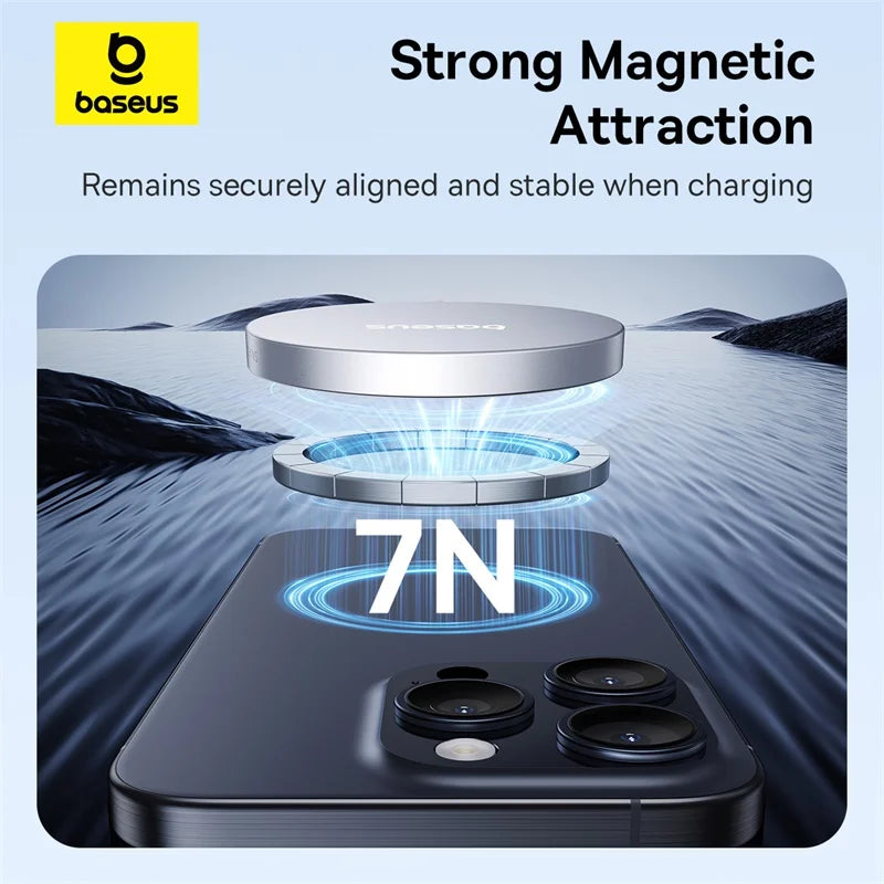 15W MagSafe Compatible Wireless Charger for iPhone 16 Series Tidesmit