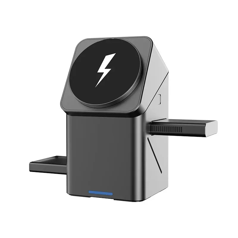 3-in-1 Magnetic Wireless Charger for Apple Devices | Grey Tidesmit