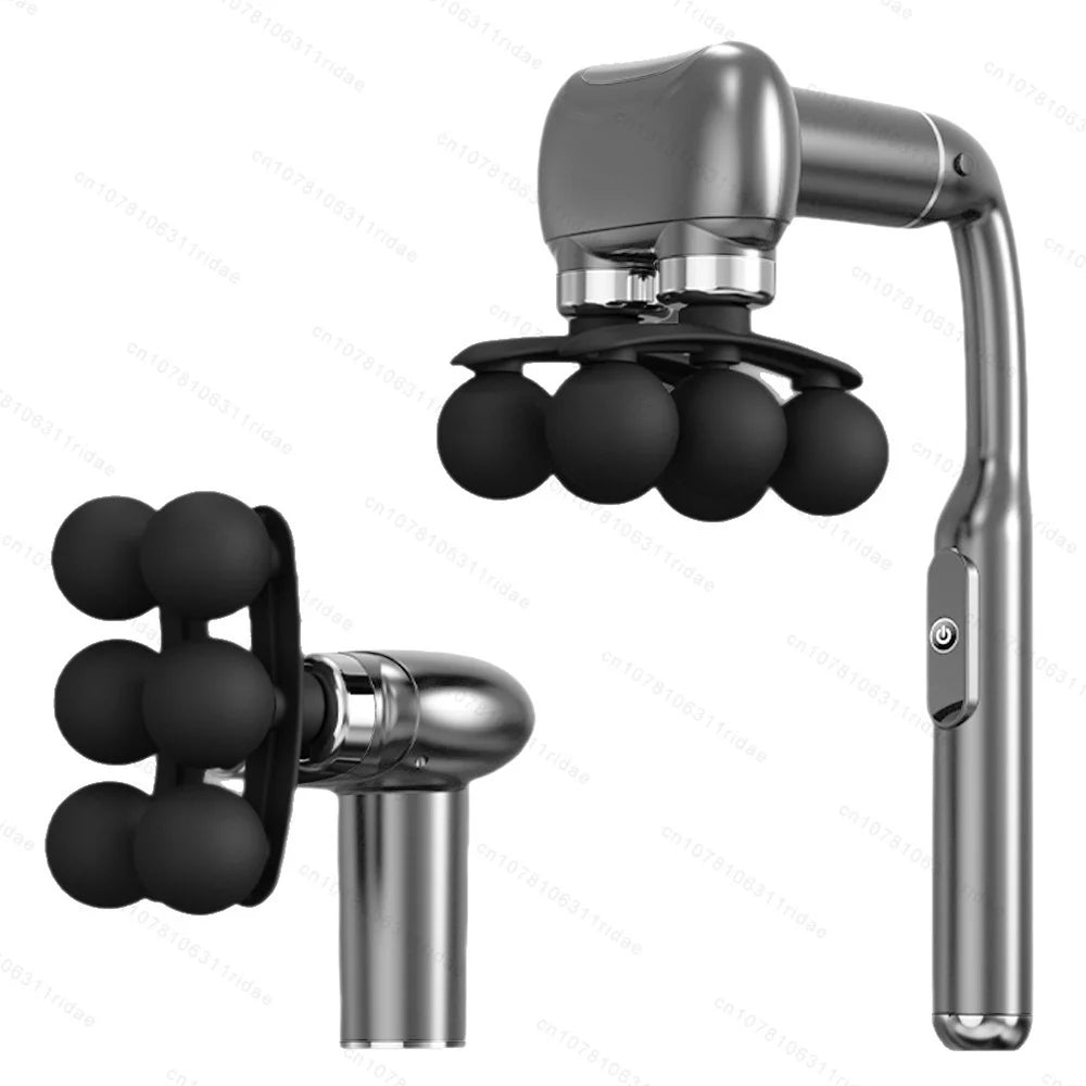 Fascia Gun 6-Head Percussive Therapy Deep Tissue Muscle Massager Fascia Gun gray Tidesmit