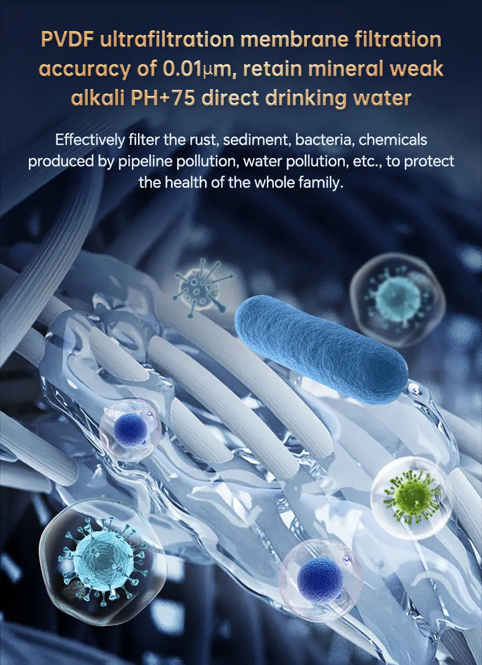 Tidesmit ZILISI whole house high flow water purifier with durable stainless steel mineral filter for home use