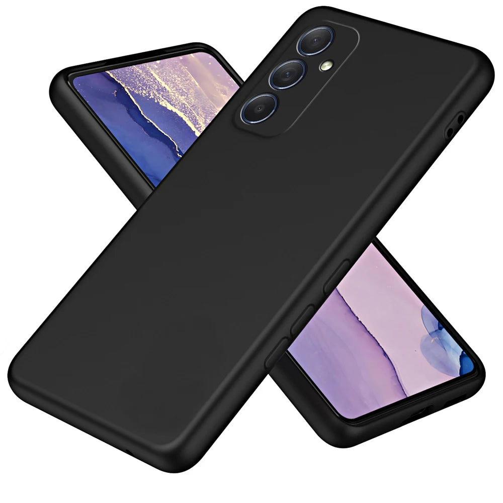 Samsung Galaxy A55 Silicone Case - Slim Shock-Absorbing Cover black Tidesmit