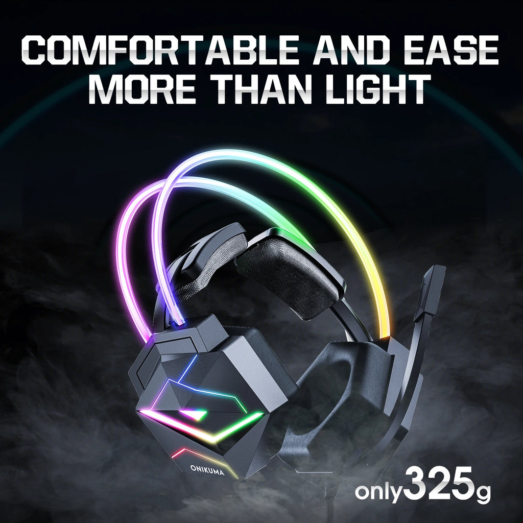 Tidesmit Gaming Headset with Surround Sound & Mic, Over-Ear Wired Black Tidesmit