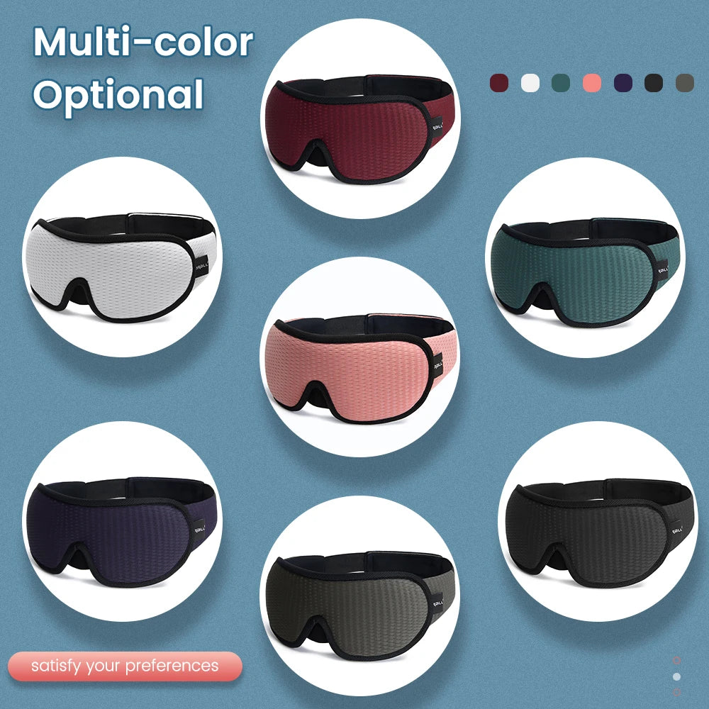 3D Sleep Eye Mask for Sleeping Mask Soft Memory Foam Eye Shades Blindfold Sleeping Aid Face Eyepatch Mask for Travel Couple Gift