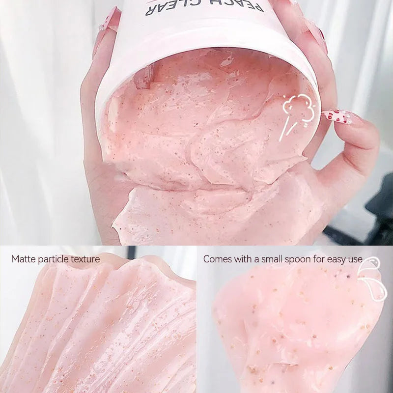 Peach Extract Body Scrub 200g - Natural Exfoliating Skin Smoothing Treatment Scrubs Treatments Tidesmit