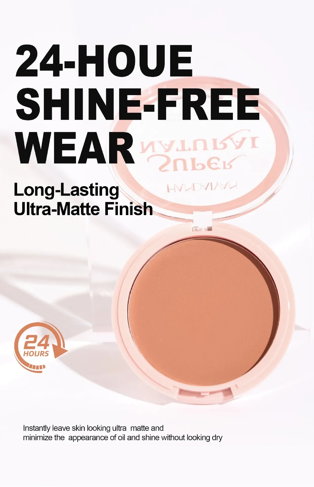 Tidesmit 8 Colors Matte Pressed Powder showing shade swatches for full coverage oil control face makeup