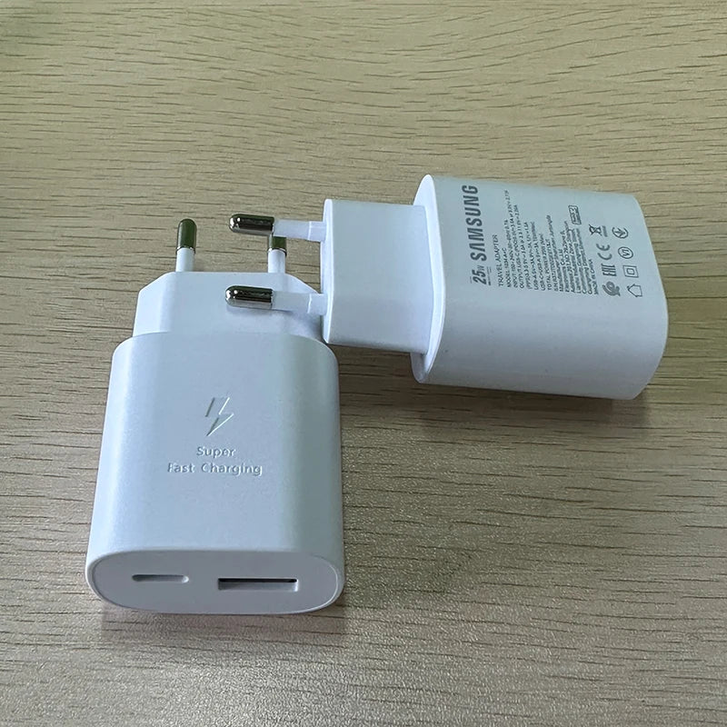 Samsung 25W USB-C Fast Charger Adapter - EU & US Plug Options Tidesmit