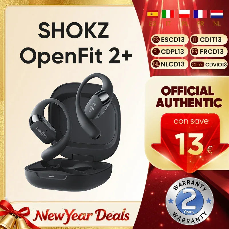 Open Ear Bluetooth Headphones by Tidesmit - Midnight Black Tidesmit