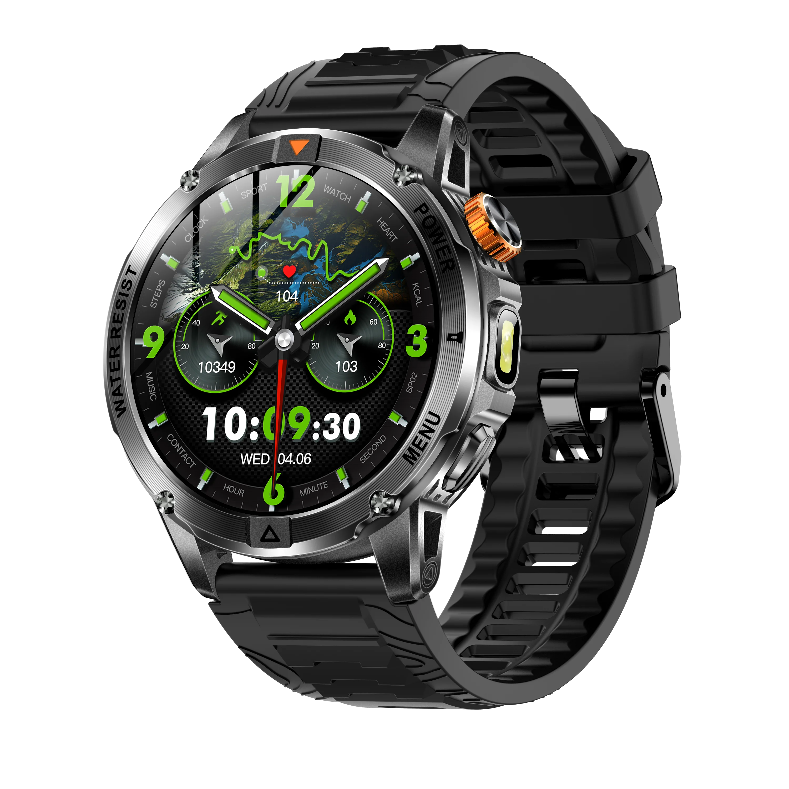 YLL-AK93 Outdoor Sport for Smart Watch Fitness Tracker Sleep Tracker IP67 Waterproof Heart Rate Monitor AMOLED Screen