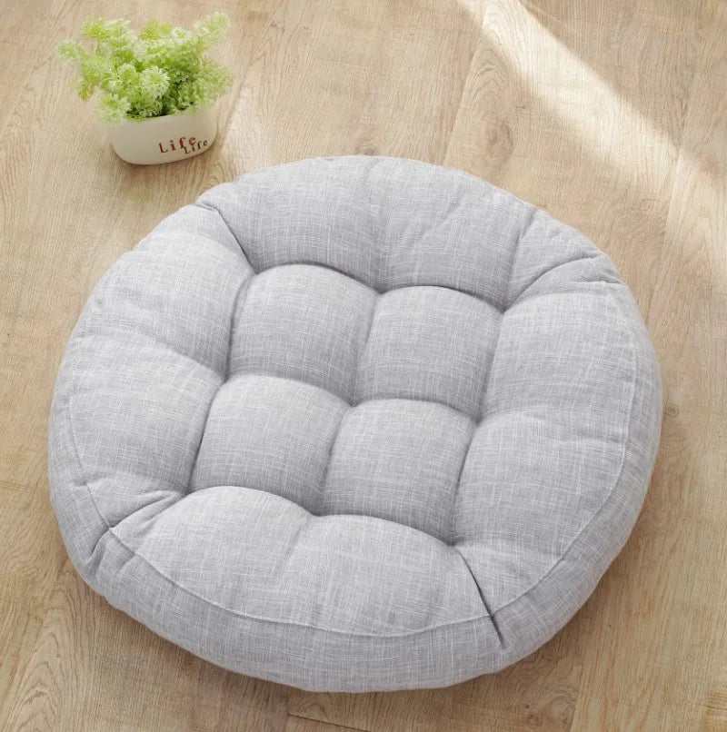 Inyahome Yoga Round Mat Pouf Seat Pillows Sofa Chair Bed Car Seat Pillows Cushions Floor Mat Meditation Pads for Dining Room