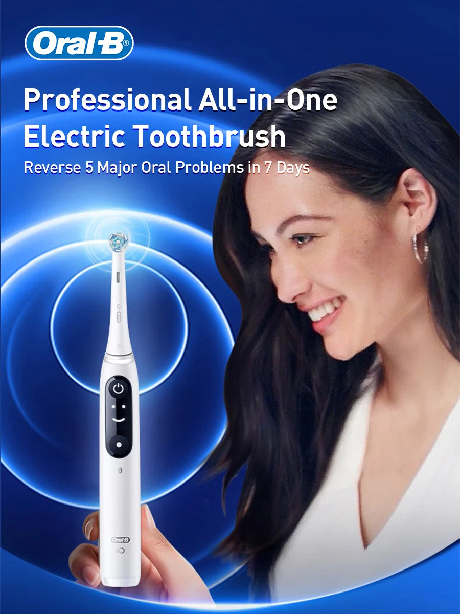 Oral B Electric Toothbrush IO Series Rechargeable Waterproof Smart Rotating Timing Electronic Tooth Brushes IO2 IO3 IO4 IO7 IO9
