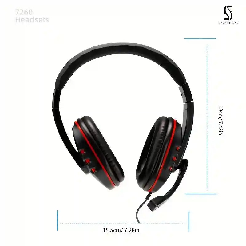 Wired Over-Ear Headset with Microphone for Professional Work Calls Tidesmit
