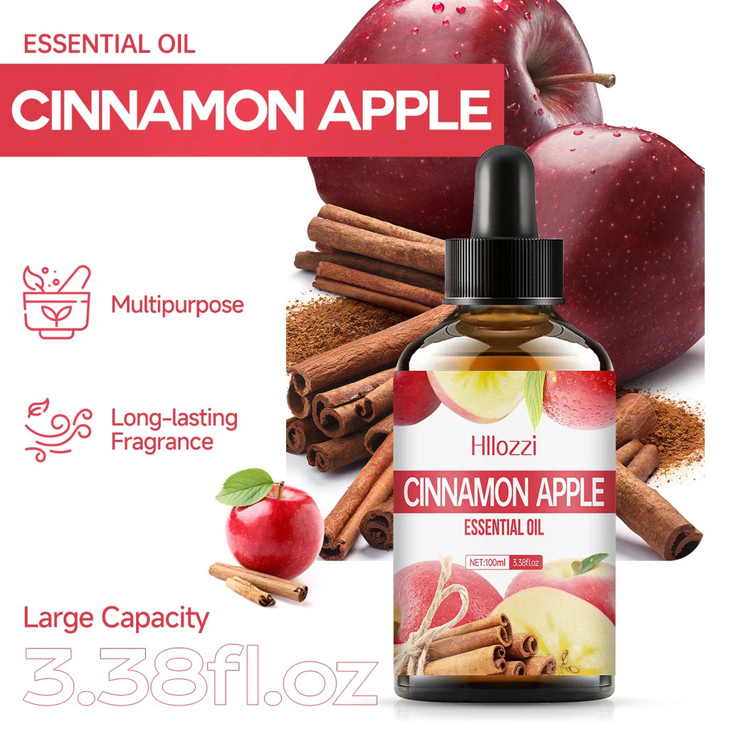 Cinnamon Apple essential oil is suitable for skin care, bath, aromatherapy diffuser, and for use on face, hair, and eyelashes.
