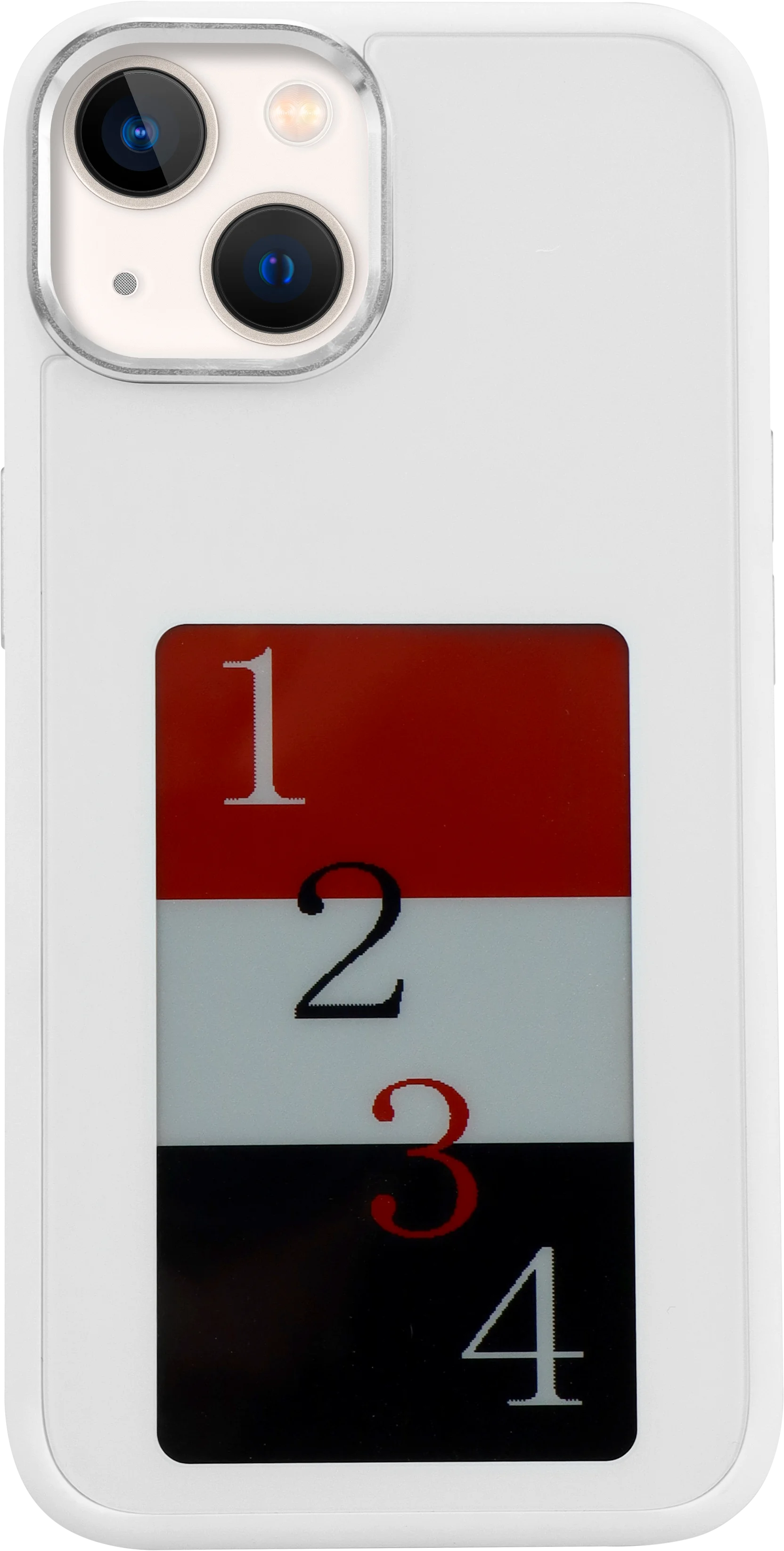 NFC Ink Screen Phone Case for iPhone 15 Pro Max - Slim Shock-Absorbing Cover White Tidesmit