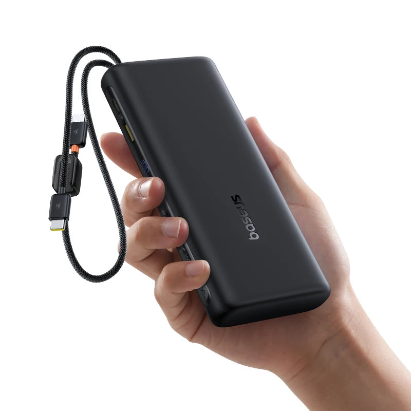 20000mAh 100W Fast Charging Power Bank with Integrated Cables Tidesmit