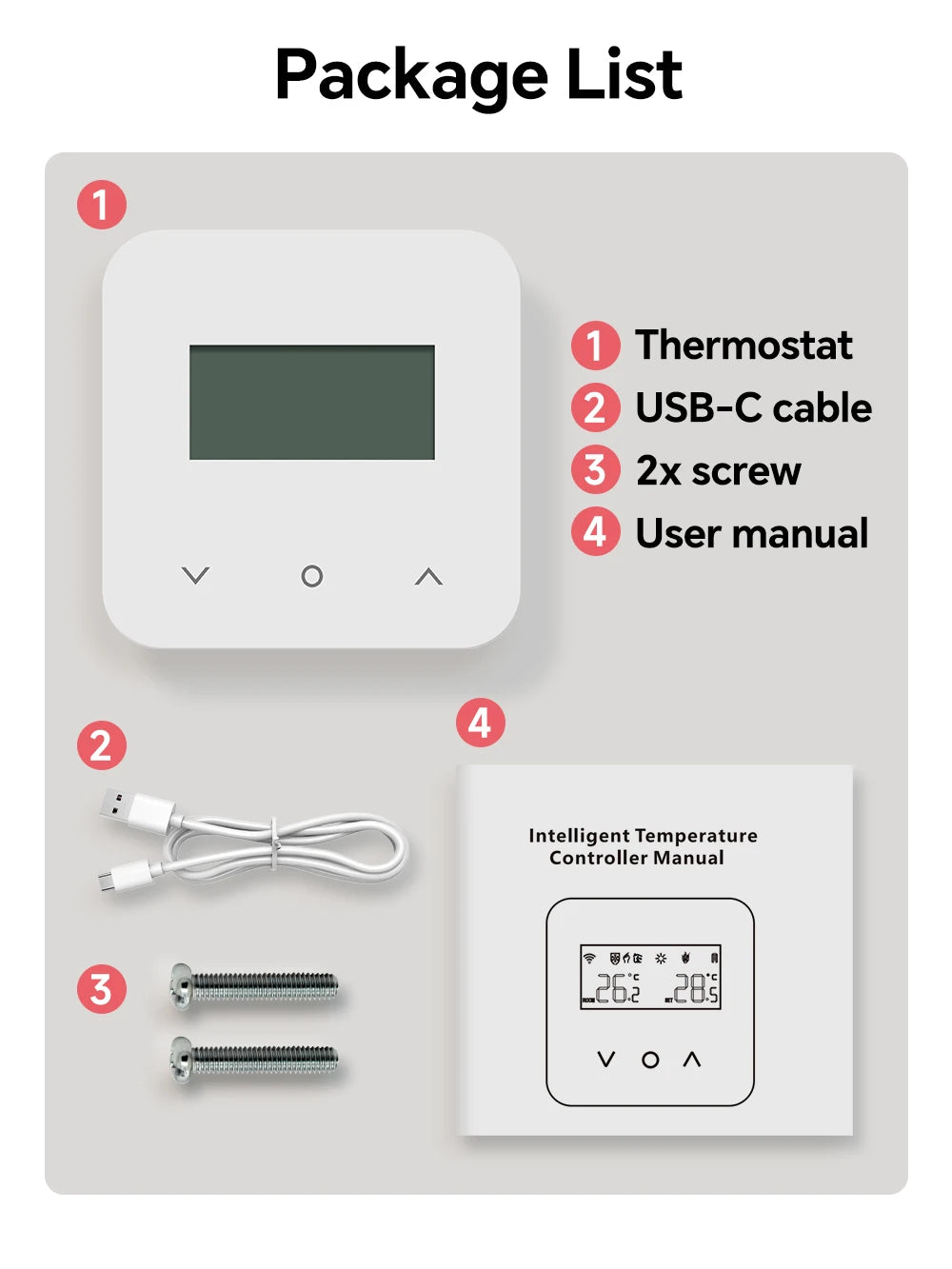 WiFi/Zigbee Thermostat for Boiler Smart Tuya Programmable Heating/Cooling Temperature Controller Alexa Google Home