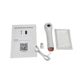 2025 HD digital scalp and skin analyzer device with white handheld magnifier, wired connector, and user manual.