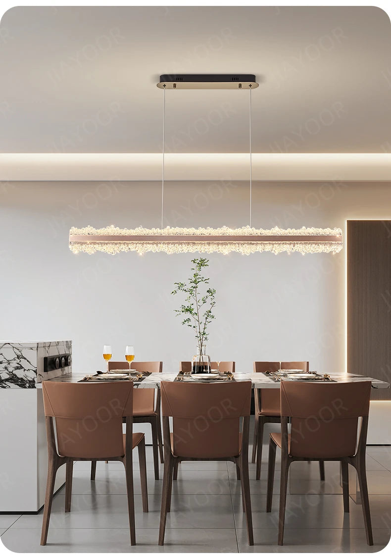 LED Ring Light Chandelier 120cm - Dimmable Rose Gold & Grey Tidesmit