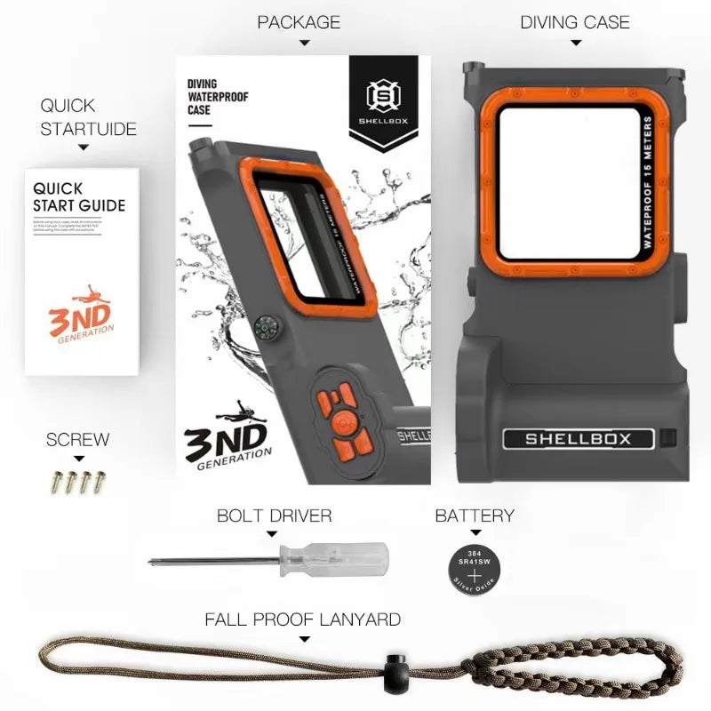 Samsung Galaxy Waterproof Diving Case with Bluetooth Remote Control Tidesmit