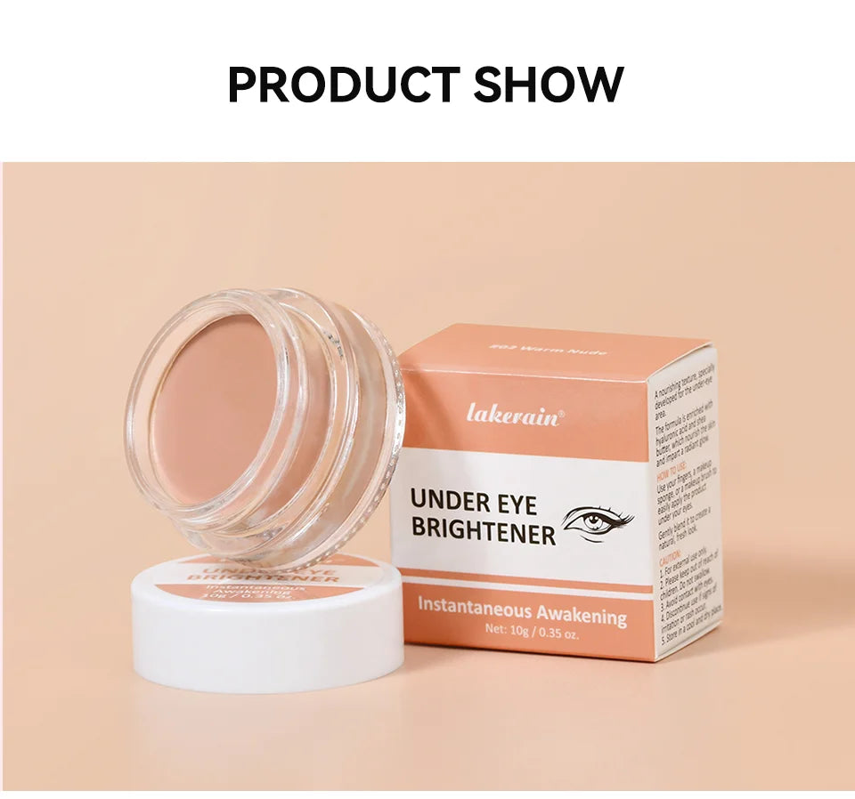 Tidesmit Lakerain hydrating under eye brightener concealer for dark circles texture close-up