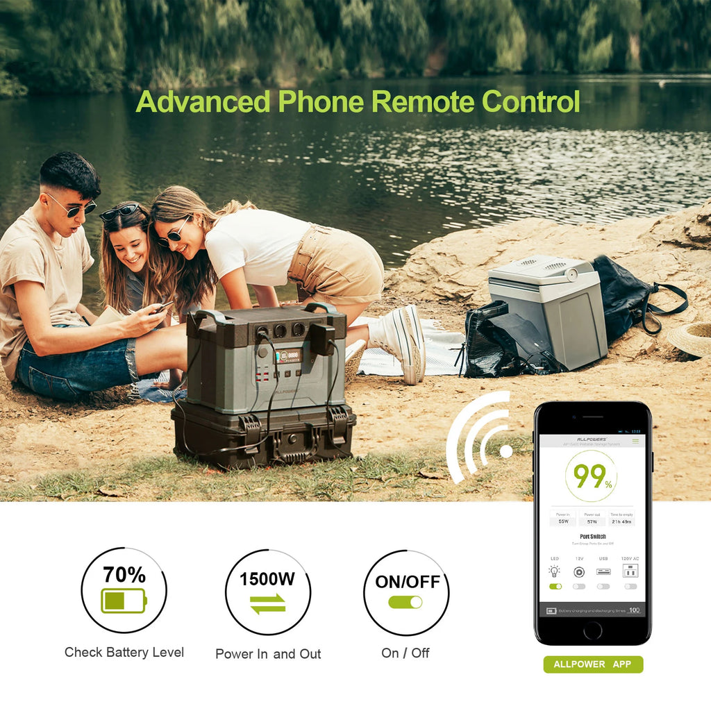 Portable Solar Generator 2400W with 200W Panels - Fast Charging System Tidesmit
