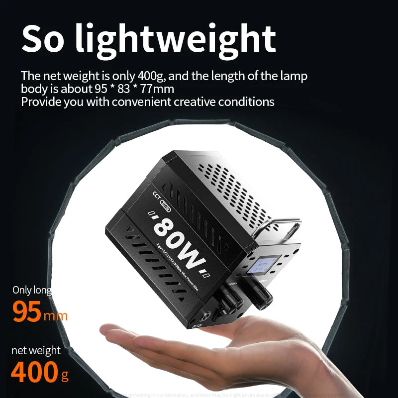 LED Video Light 60-80W Bi-Color Studio Lighting for Content Creators Tidesmit